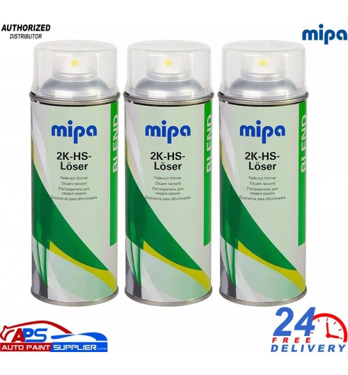 3x MIPA Fade Out Thinner Aerosol 400ml - Blending Spray for Seamless Repairs